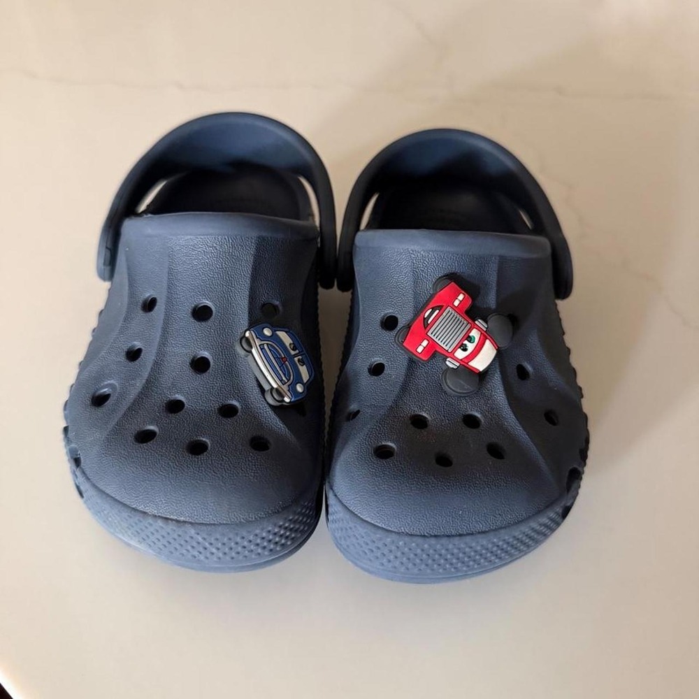 Navy Toddler Crocs